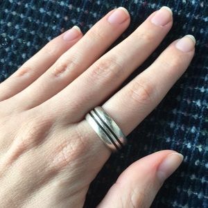 Minimalist silver ring
